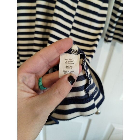 J.Crew Blue and cream stripe dress - Picture 4 of 6